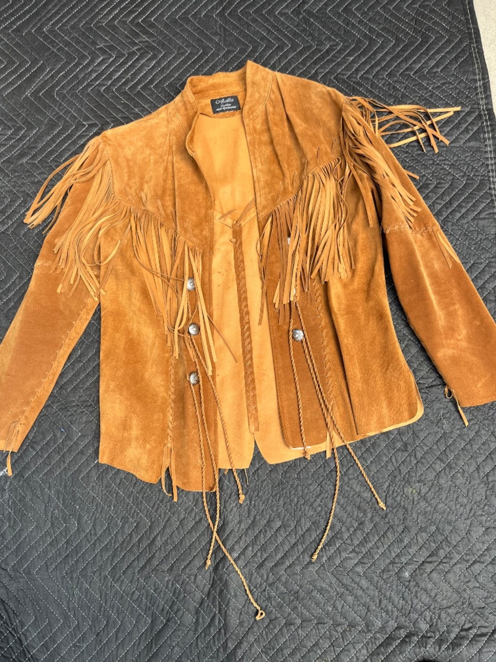 SUEDE WOMENS FRINGE JACKET - Picture 5 of 5